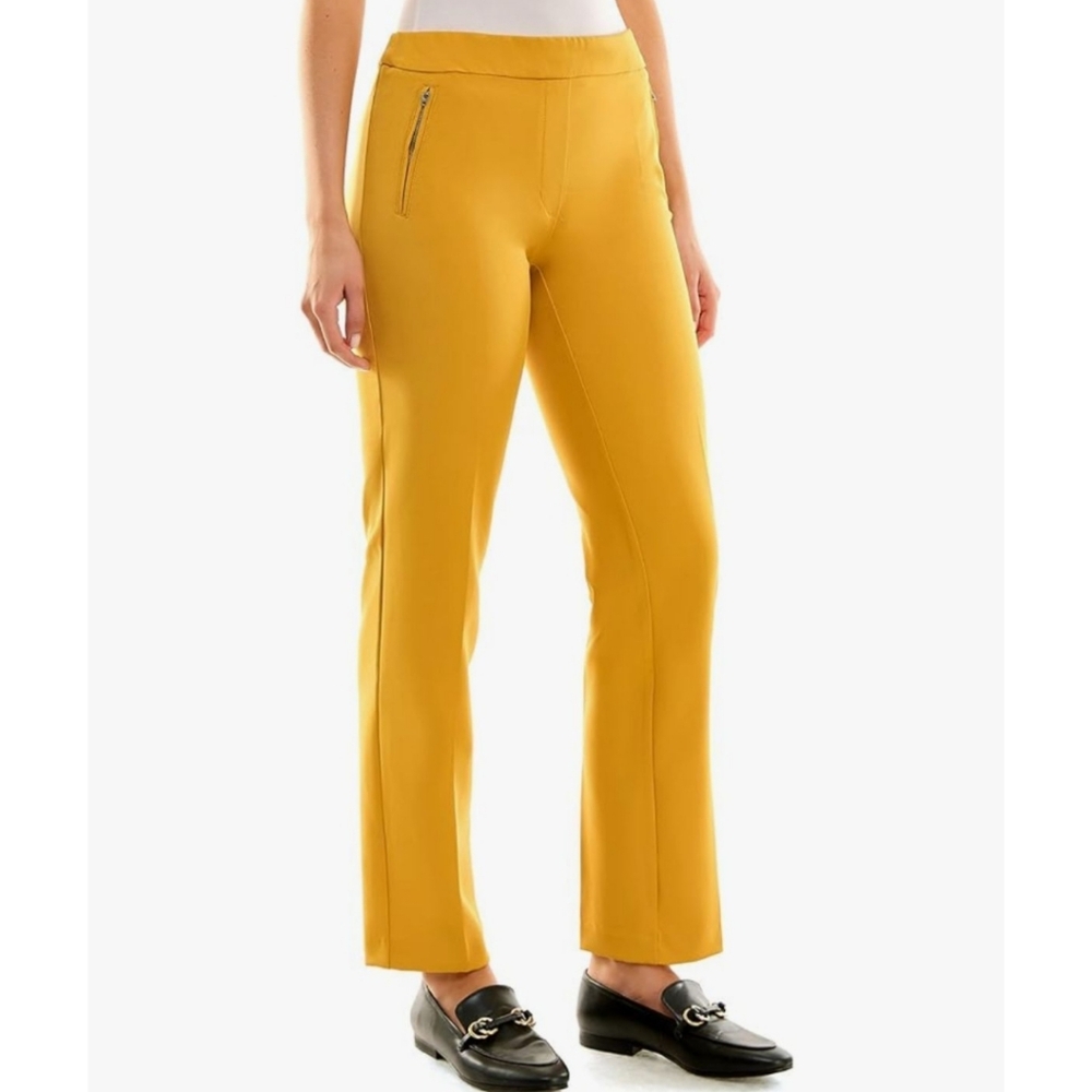 Zac & Rachel Bond 18 Arrow Wood Pants‎ Sz 16 NWT Pull-On Slim Fit Faux Zip